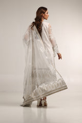 Luxury Pret Poly Net Embroidered Shirt Poly Net Dupatta And Rawsilk Trouser ILP-22-145 3 Piece