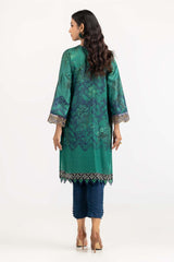 2 Piece Luxury Pret Printed Charmeuse Silk Embroidered Shirt with Trouser ILP-22-195