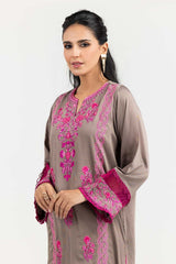 Luxury Pret Dyed Poly Slub Embroidered Kurti ILP-22-96 1 Piece
