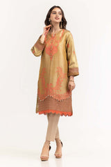 Luxury Pret Dyed Fancy Zari Embroidered kurti  ILP-23-182