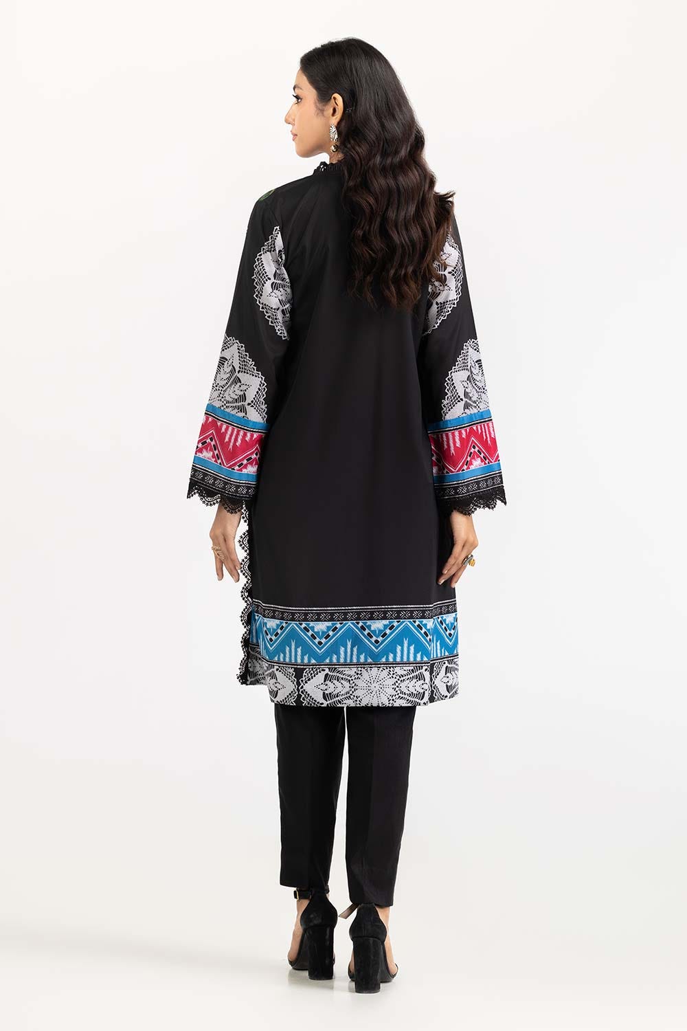 Luxury Pret Digital Printed Crepe Georgete Embelished Shirt