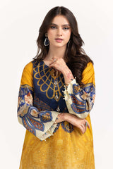 Luxury Pret Digital Printed Indian Tuser Embelished Shirt ILP-23-189