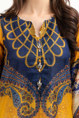 Luxury Pret Digital Printed Indian Tuser Embelished Shirt ILP-23-189