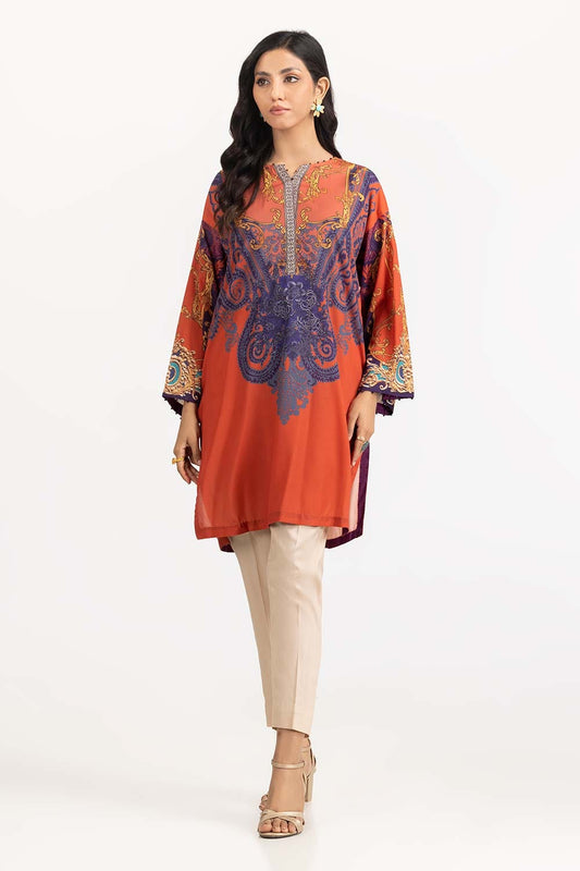 Luxury Pret Digital Printed Embelished Shirt ILP-23-190