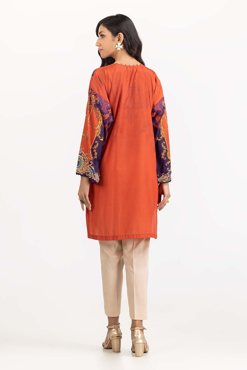 Luxury Pret Digital Printed Embelished Shirt ILP-23-190