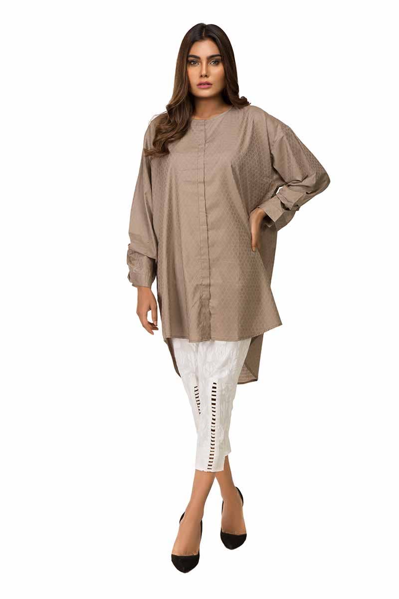 1 Piece Beige Jacquard Shirt GLS-18-142