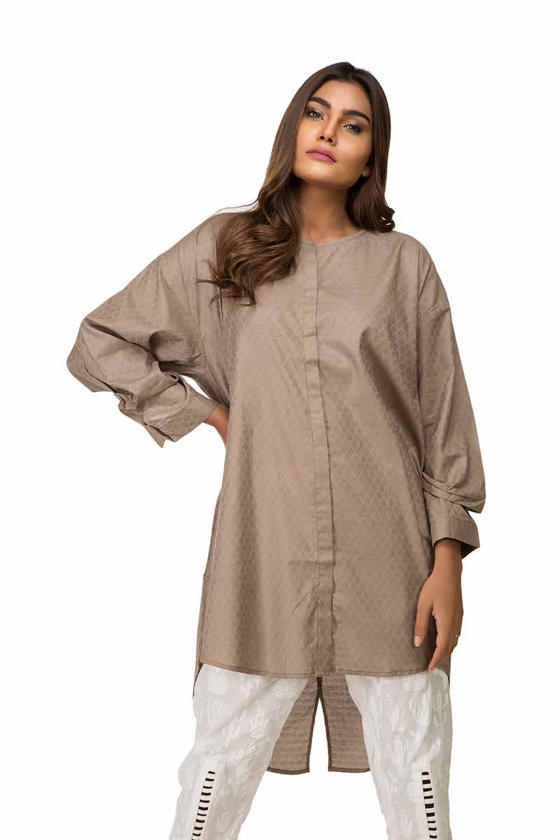 1 Piece Beige Jacquard Shirt GLS-18-142