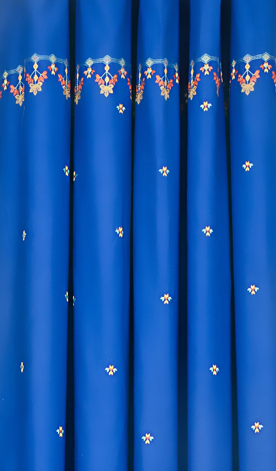 Indigo Embroidered Curtain