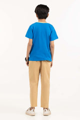 Junior Boy Indigo Printed Knit Top JBKT-2210067