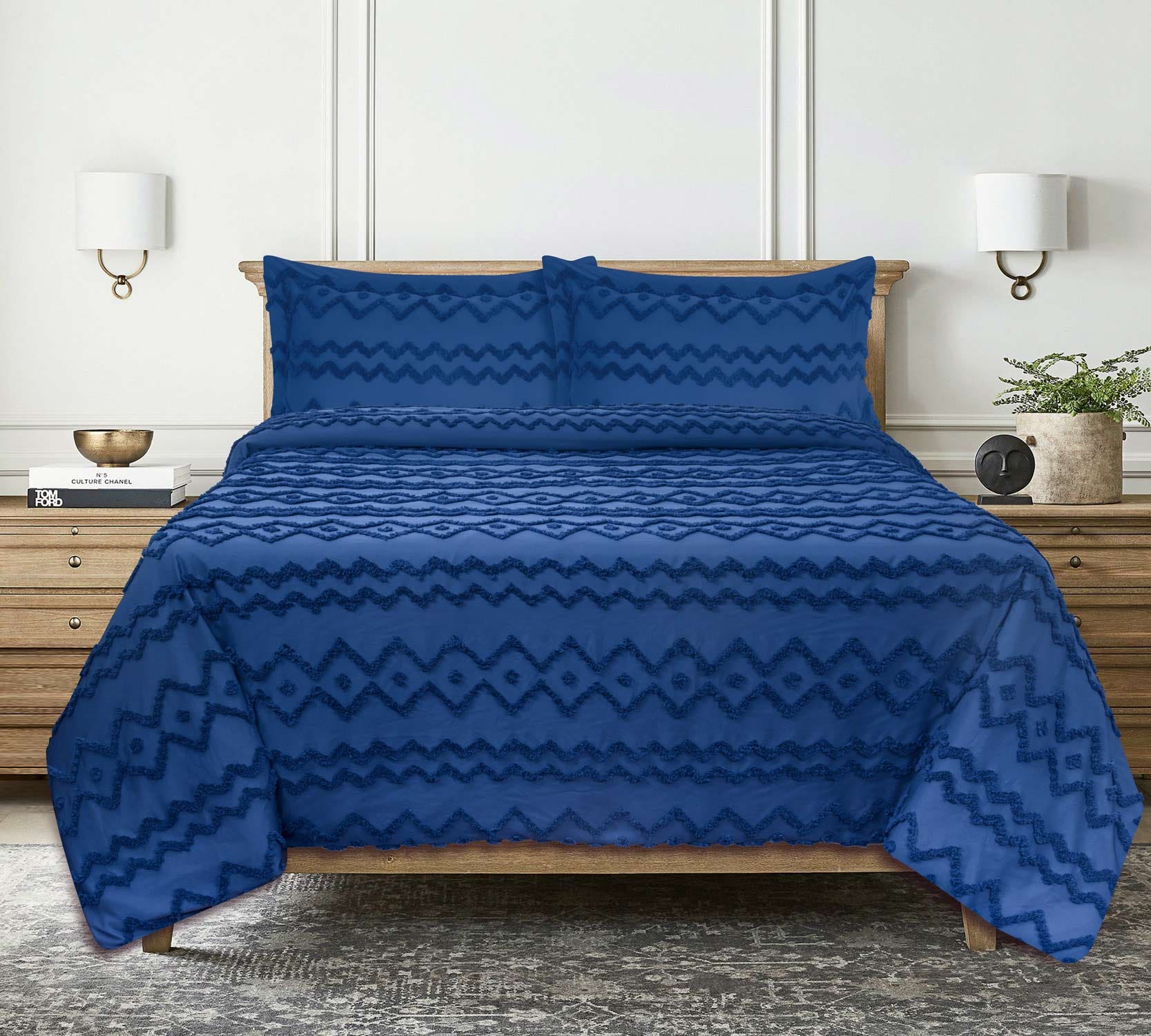Indigo Tufted Quilt cover