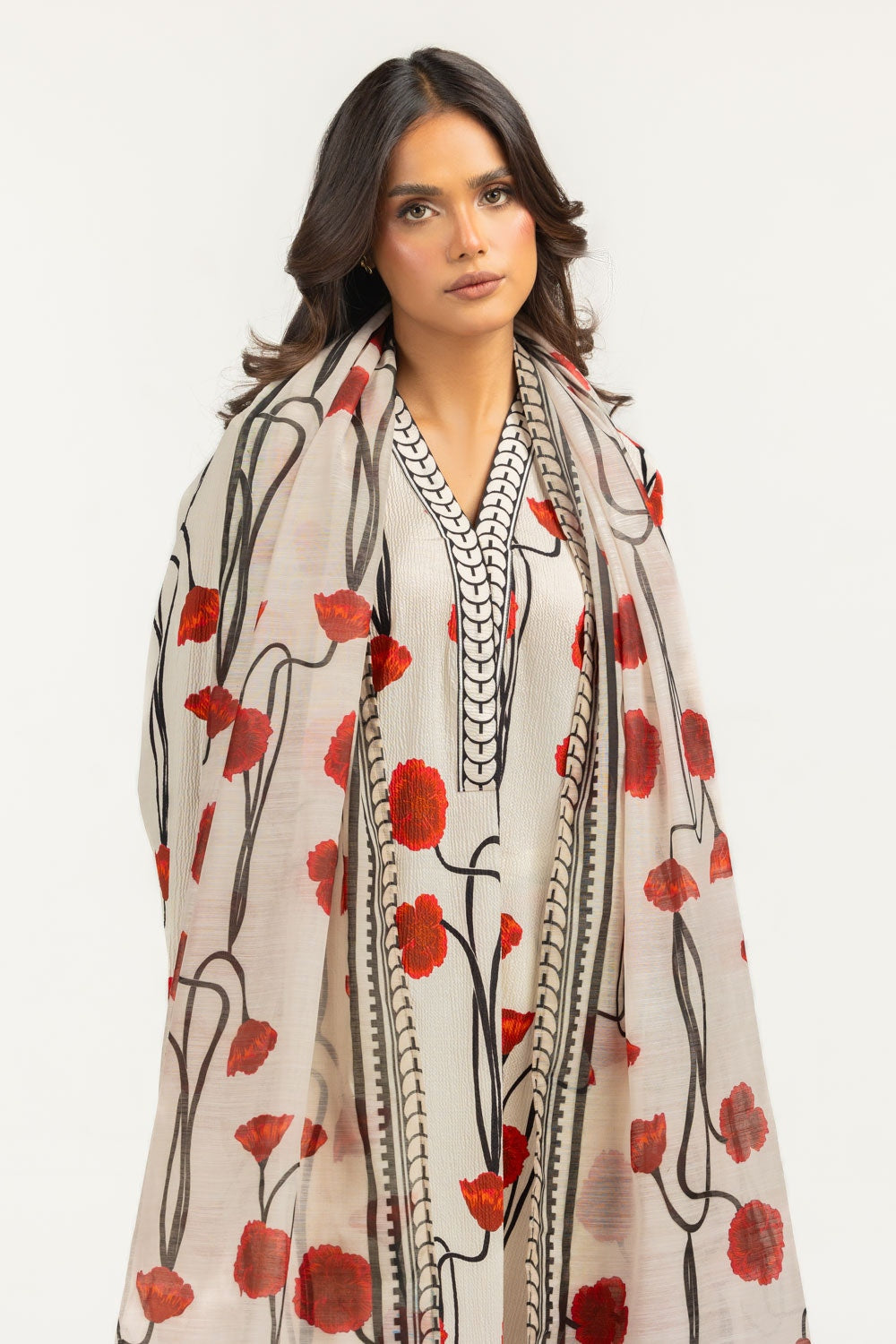 Poly Munar Printed Dupatta IPD-44839