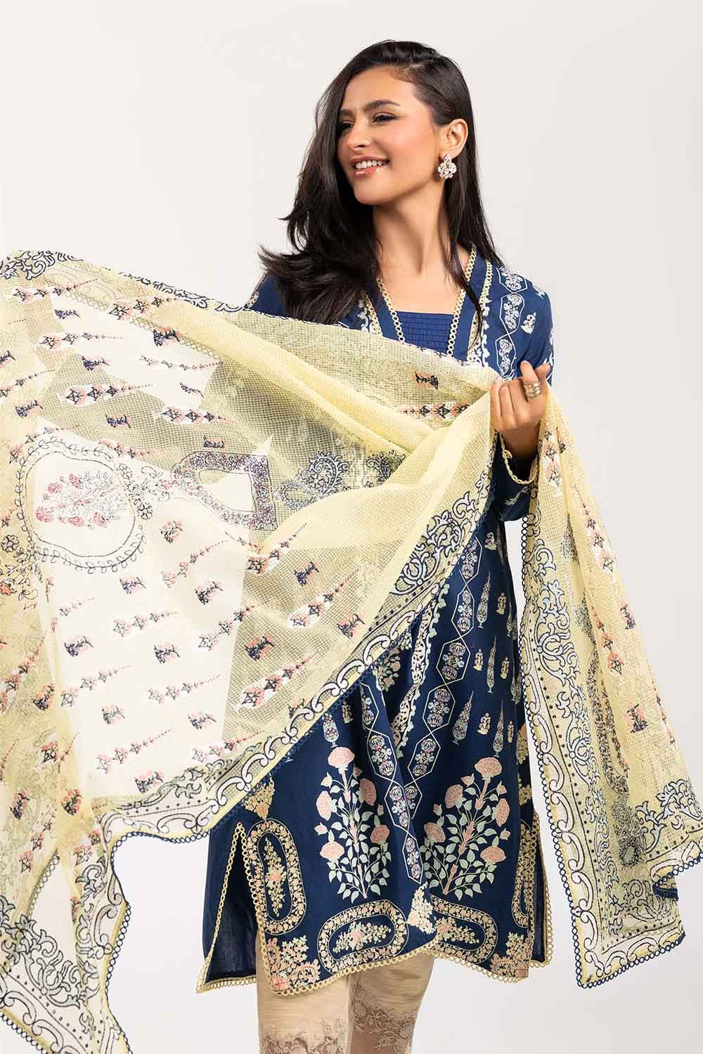 2 Piece Suit Cambric Shirt Organza Dupatta IPS-21-113