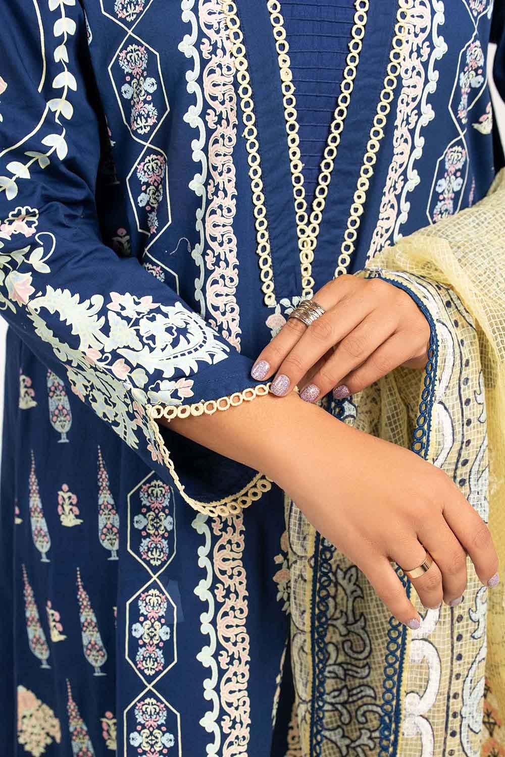 2 Piece Suit Cambric Shirt Organza Dupatta IPS-21-113