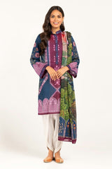 Embroidered Light  Cotton Shirt With Printed Lawn Dupatta - IPS-21-78 2 Piece