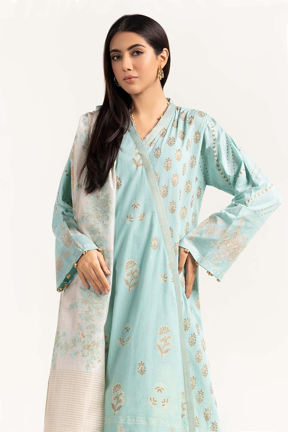 Screen Printed Cambric Shirt With Matching Dupatta IPS-22-15 2 Piece