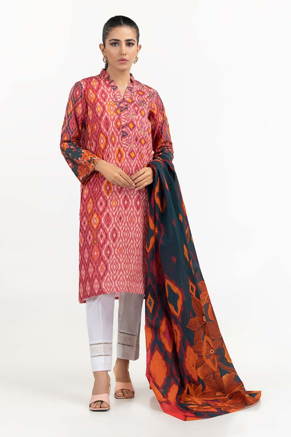 2 Piece Suit Cambric Digital Printed Shirt Dupatta IPS-22-206 2 Piece