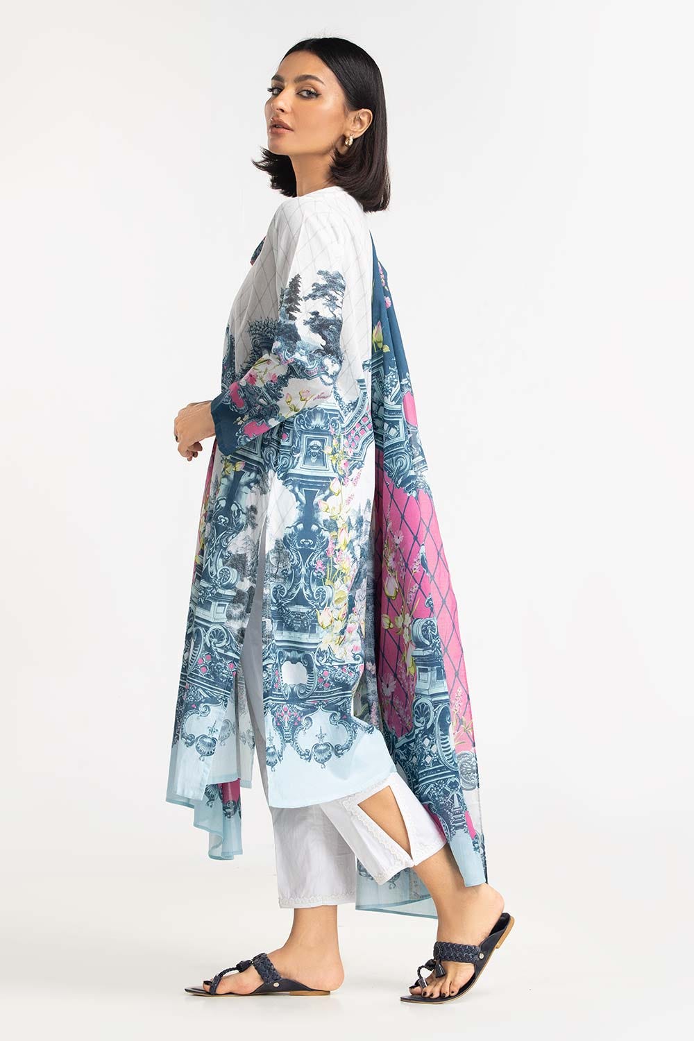 2 Piece Suit Cambric Shirt Dupatta IPS-22-208