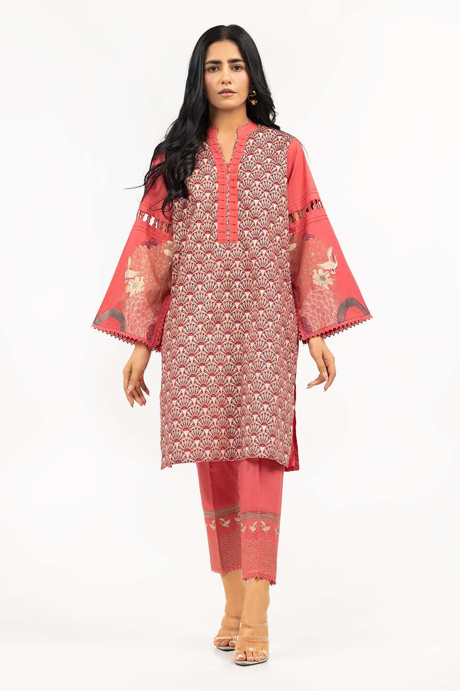 Screen Printed Cambric Shirt with Trousers