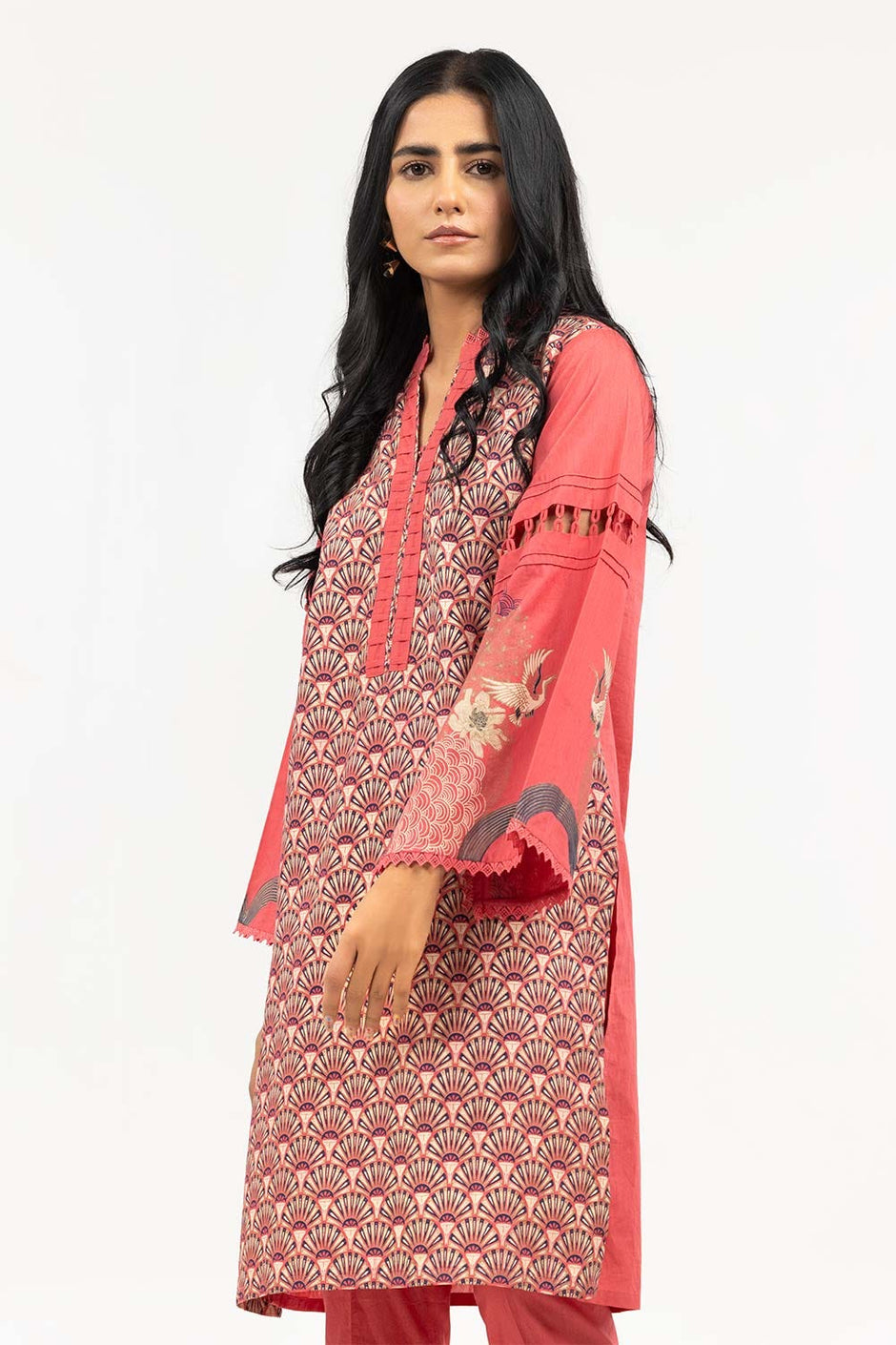 Screen Printed Cambric Shirt with Trousers