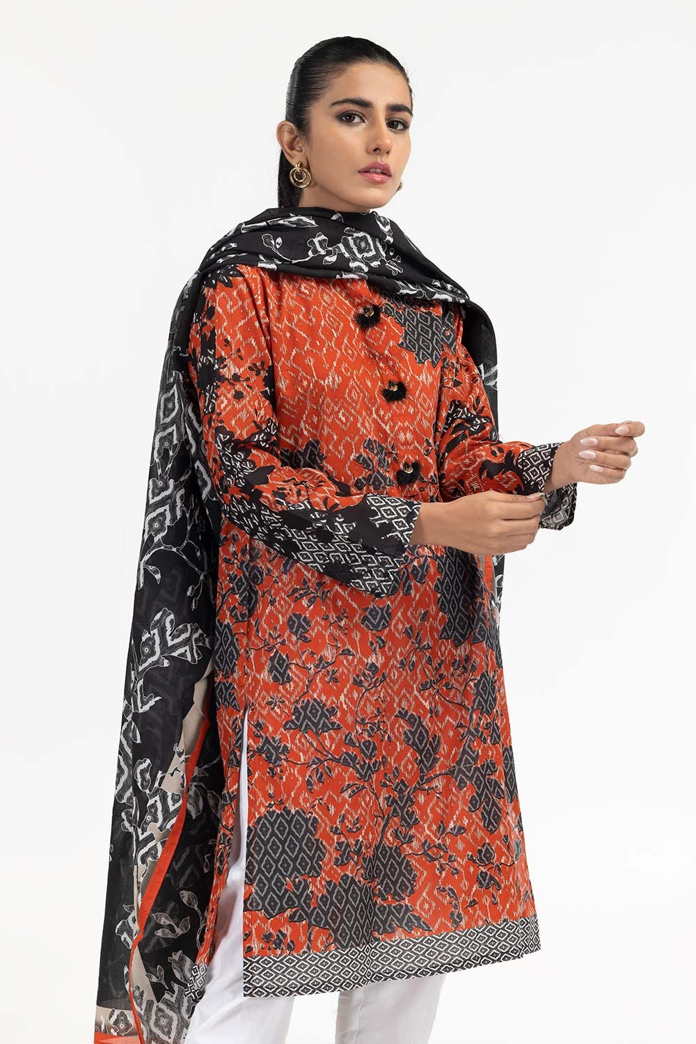 2 Piece Digital Printed Cambric Shirt With Dupatta IPS-23-02