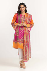 2 Piece Printed Cambric Shirt With Dupatta IPS-23-06