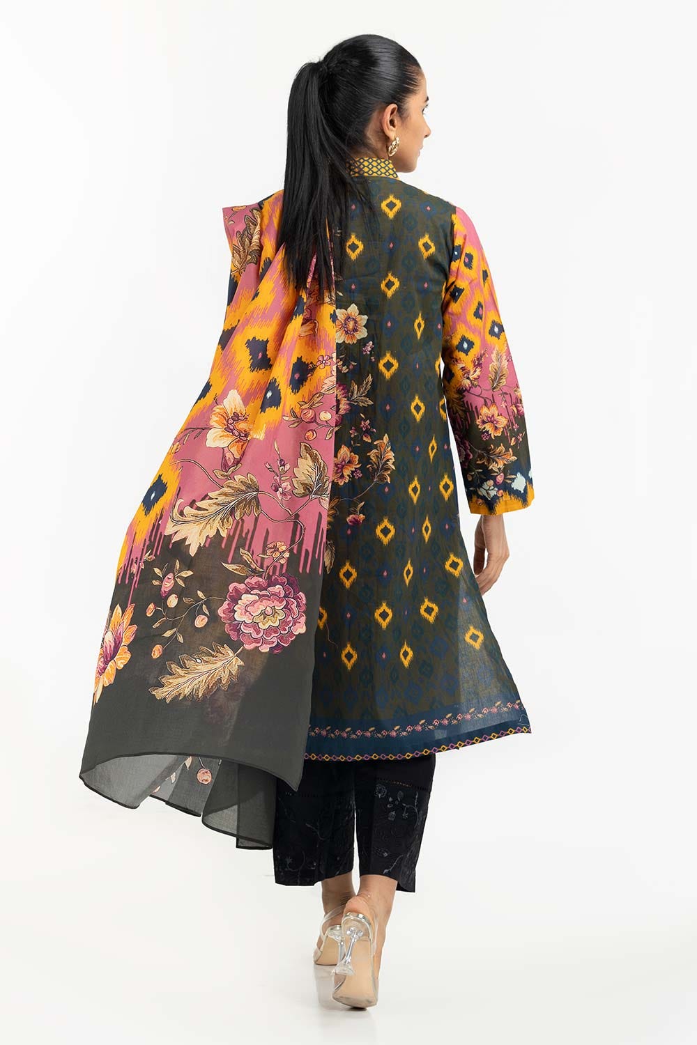 2 Piece Printed Cambric Shirt With Dupatta IPS-23-09