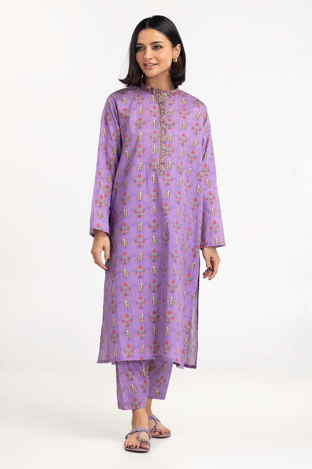 2 Piece Printed Cambric Shirt With Shalwar IPS-23-102