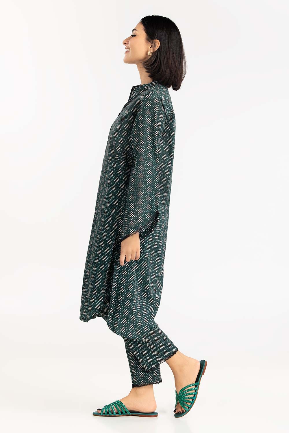 2 Piece Printed Cambric Shirt with Trouser IPS-23-106