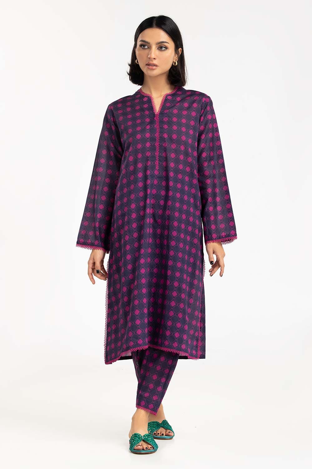 2 Piece Printed Cambric Shirt With Trouser IPS-23-107