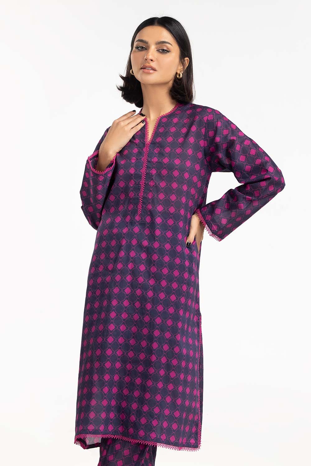 2 Piece Printed Cambric Shirt With Trouser IPS-23-107