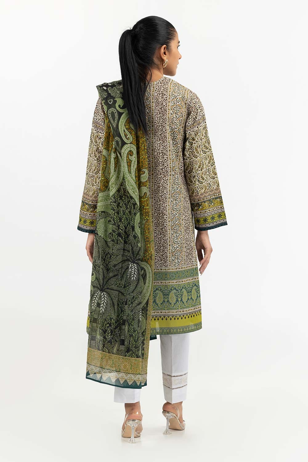 2 Piece Printed Cambric Shirt With Dupatta IPS-23-10