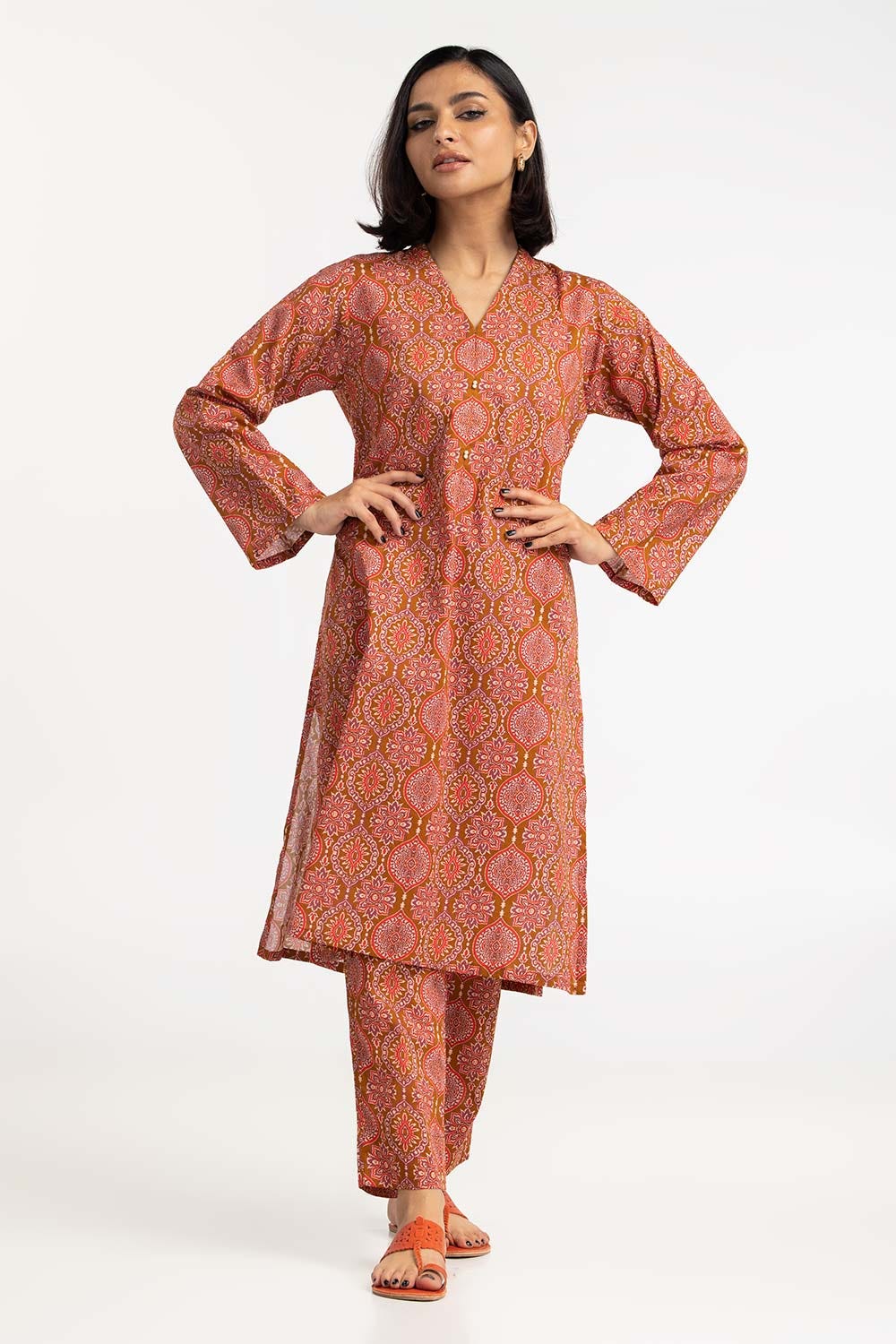2 Piece Print Cambric Shirt With Trouser IPS-23-112