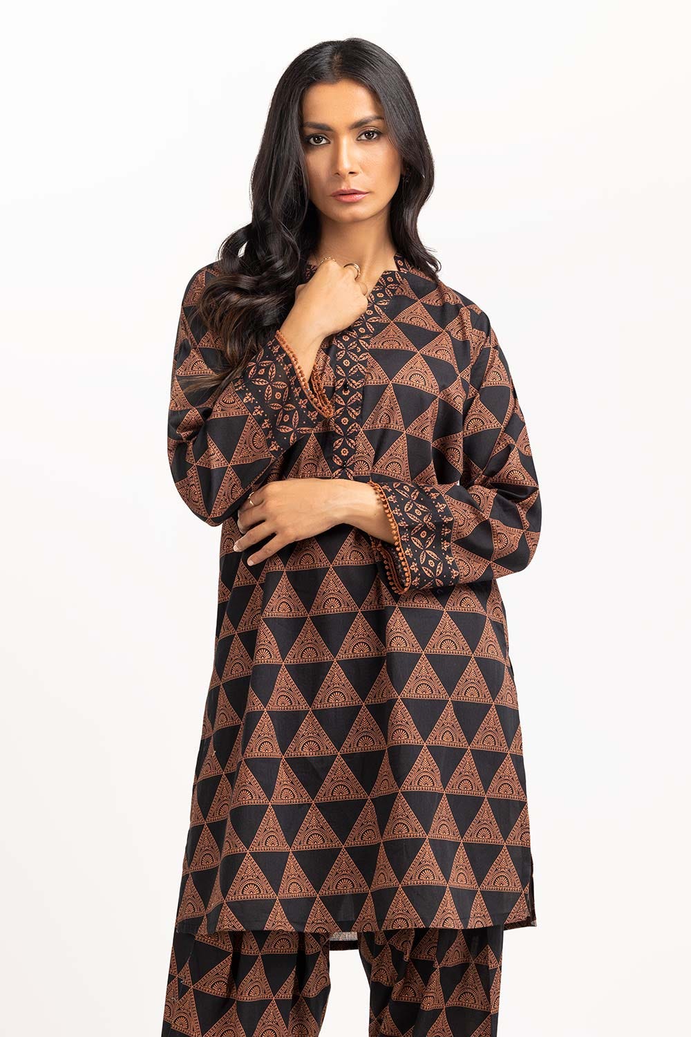 2 Piece Printed Cambric Shirt With Trouser IPS-23-115
