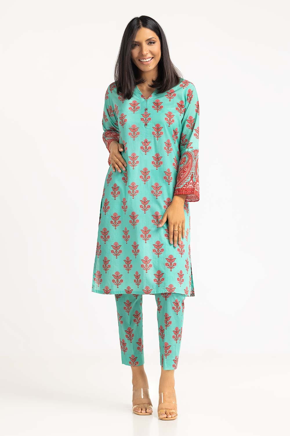 2 Piece Digital Printed Cambric Shirt with Trouser IPS-23-116