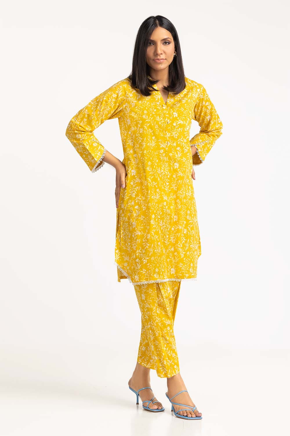 2 Piece Printed Cambric Shirt With Shalwar IPS-23-119