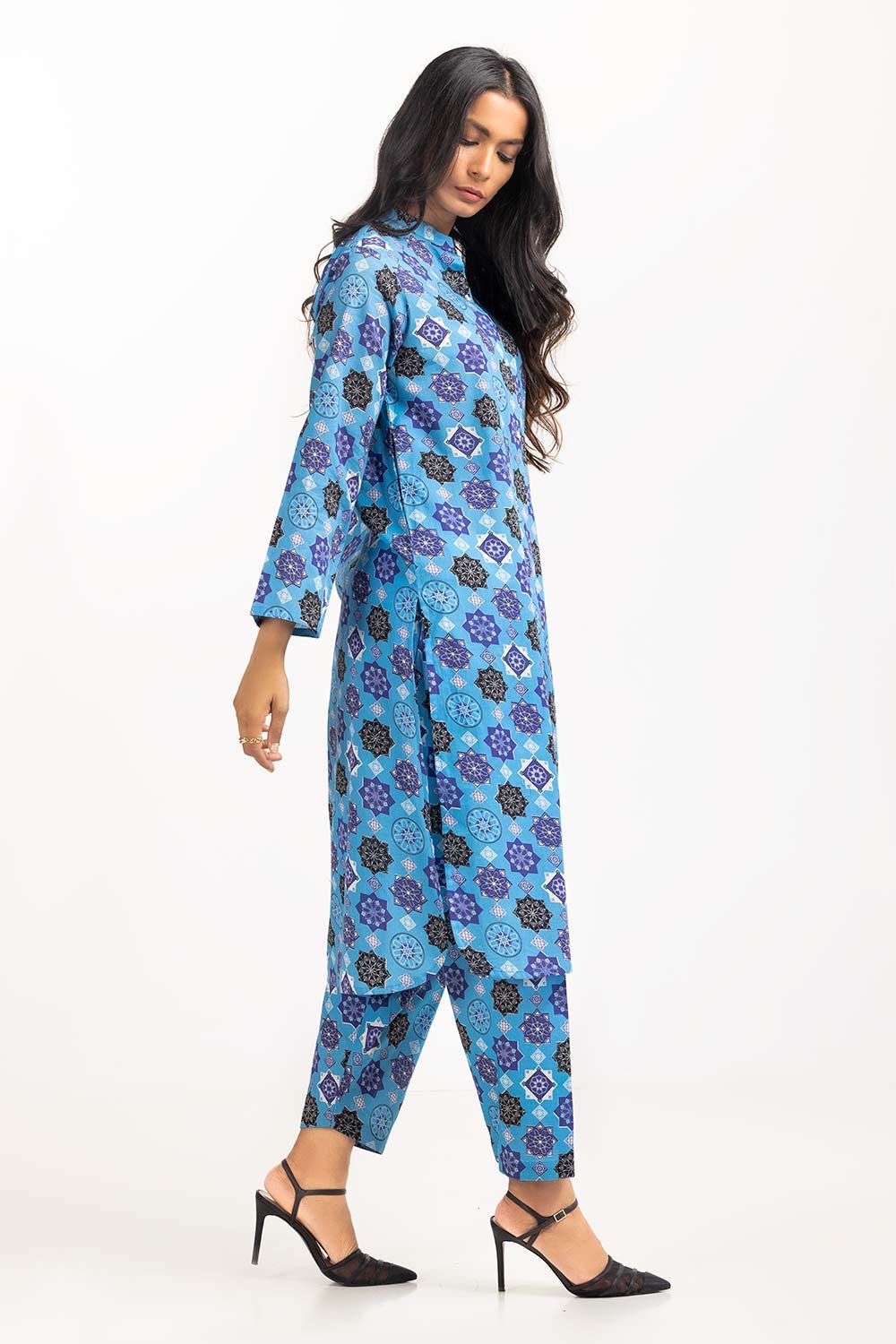 2 Piece Digital Printed Cambric Shirt With Trouser IPS-23-122
