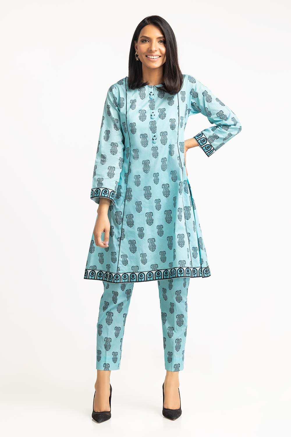 2 Piece Printed Cambric Shirt With Trouser IPS-23-123