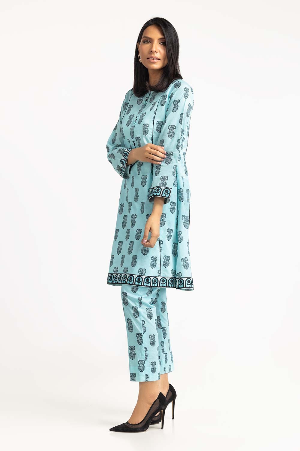 2 Piece Printed Cambric Shirt With Trouser IPS-23-123