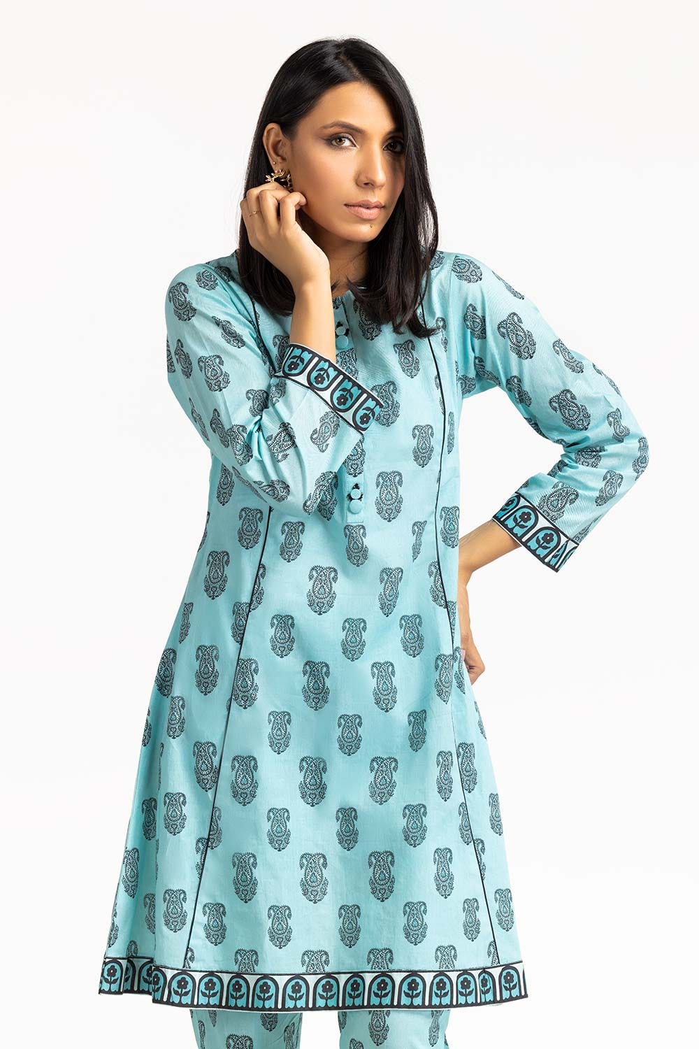 2 Piece Printed Cambric Shirt With Trouser IPS-23-123