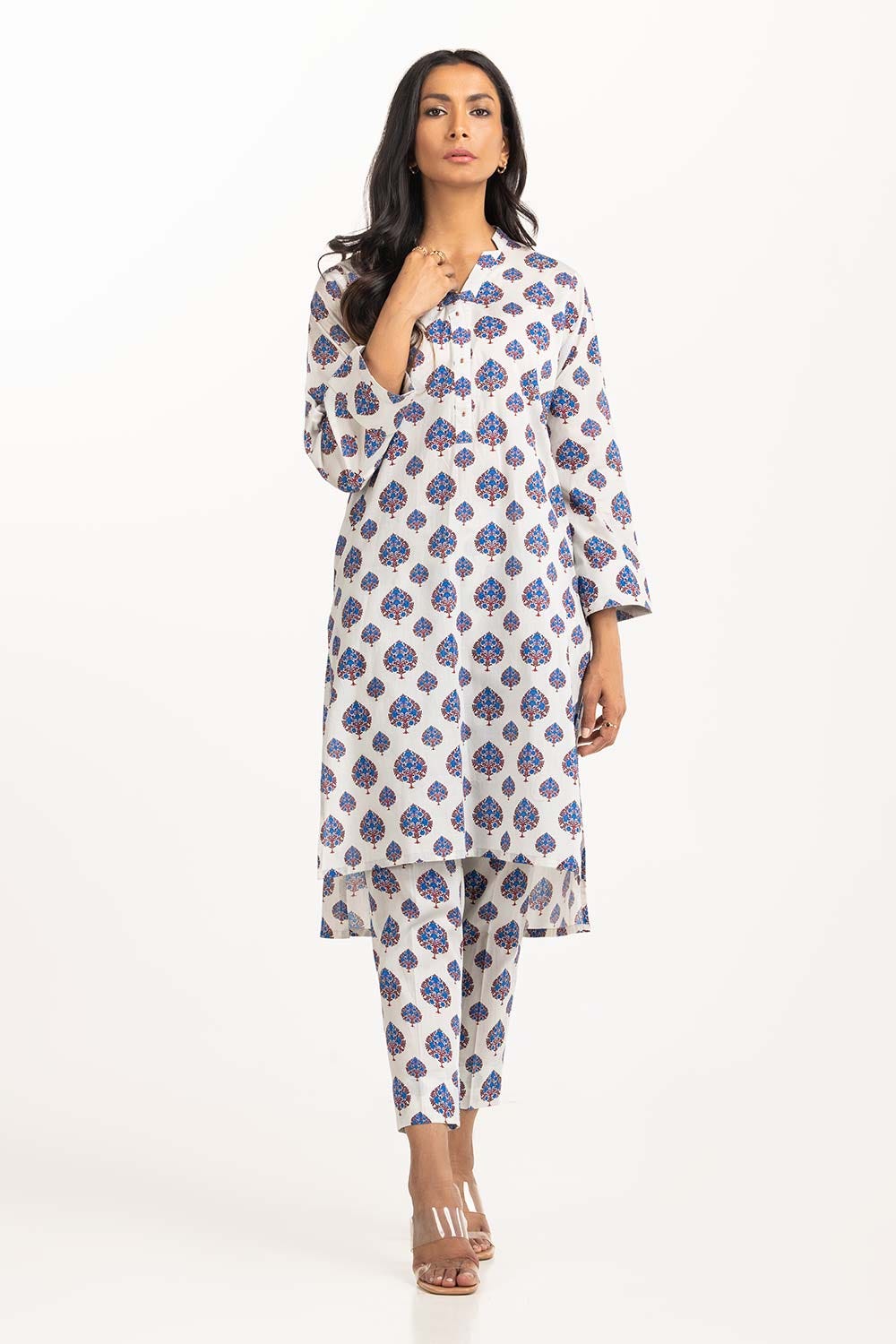 2 Piece Printed Cambric Shirt with Trouser IPS-23-127