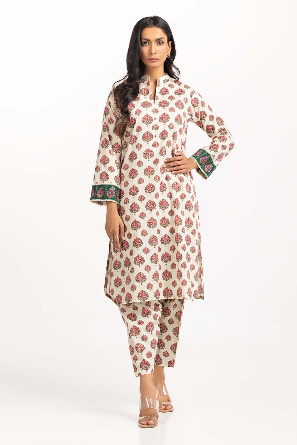 2 Piece Printed Cambric Shirt With Shalwar IPS-23-128