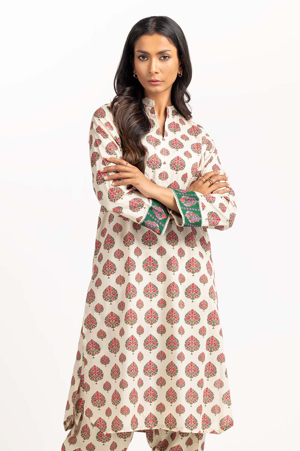 2 Piece Printed Cambric Shirt With Shalwar IPS-23-128