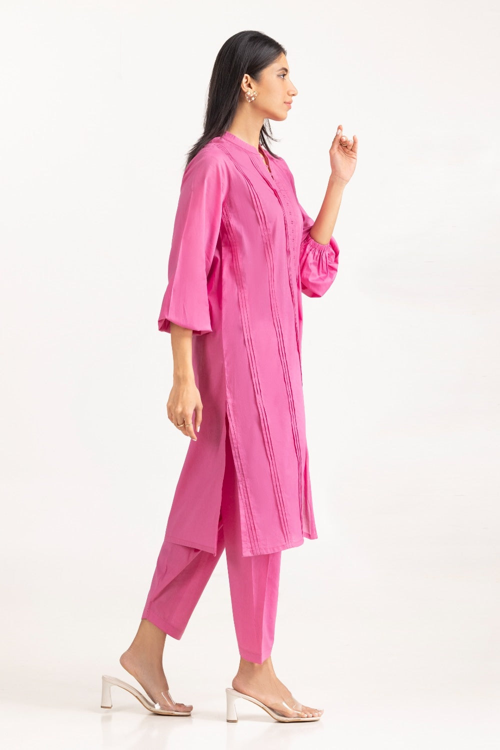 2 Piece Dyed Cambric Shirt Shalwar - BLUSH IPS-23-158