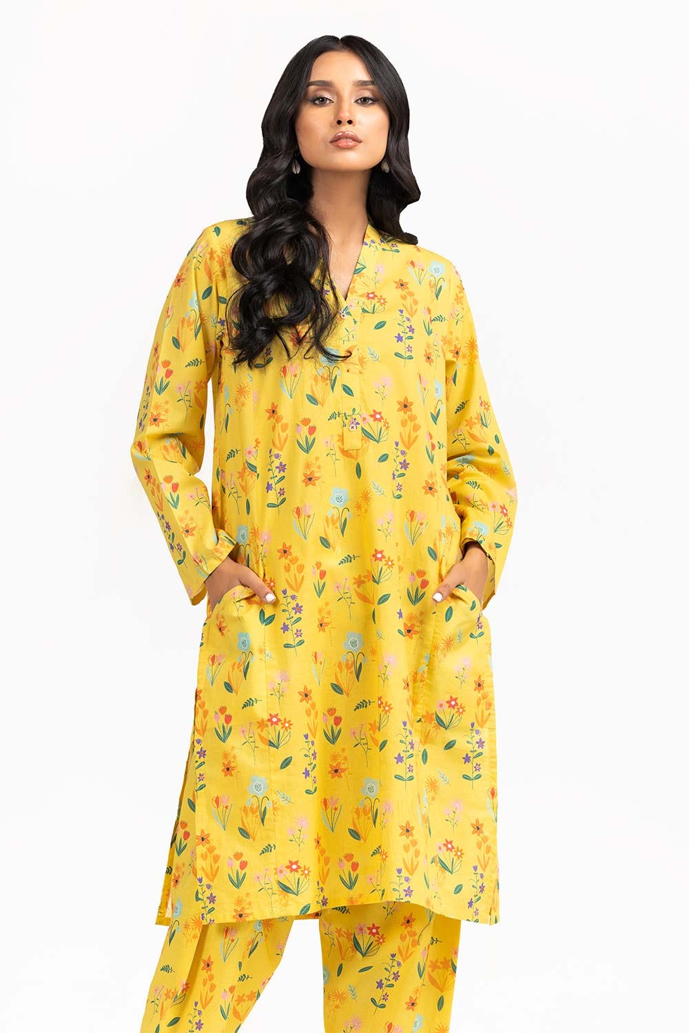 2 Piece Printed Cambric Shirt with Shalwar IPS-23-161