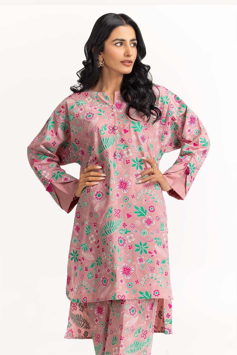 2 Piece Screen Printed Shirt With Trouser IPS-23-16