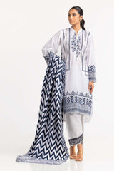 2 Piece Dyed Cambric Screen Printed Kurti With Dupatta IPS-23-214