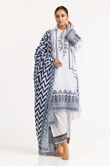 2 Piece Dyed Cambric Screen Printed Kurti With Dupatta IPS-23-214