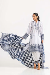 2 Piece Dyed Cambric Screen Printed Kurti With Dupatta IPS-23-214