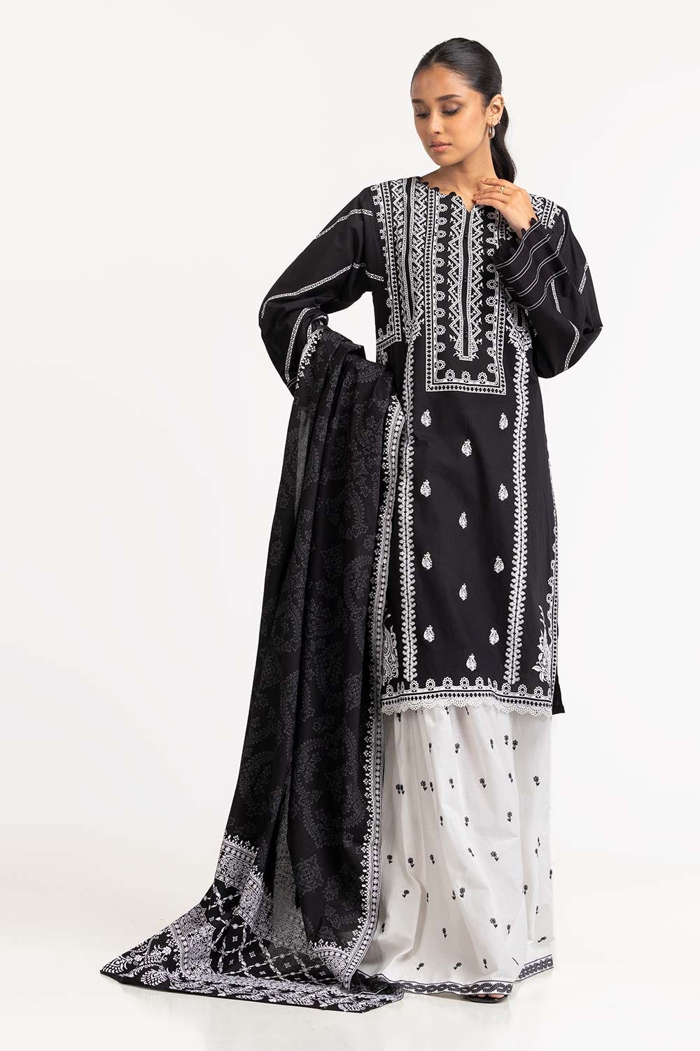 2 Piece Screen Printed Shirt With Dupatta IPS-23-215