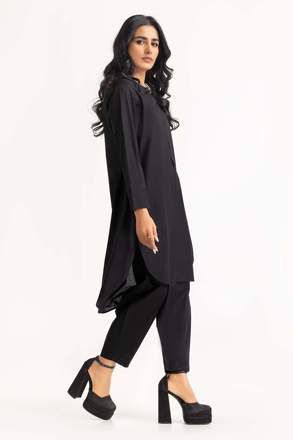 2 Piece Dyed Cotton Embelsihed Kurti With Trouser IPS-23-21